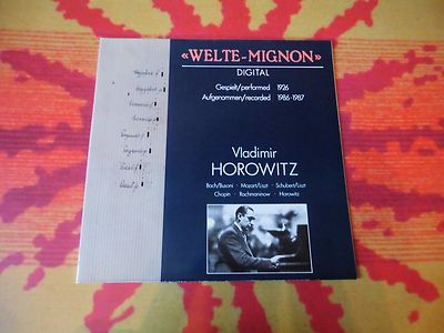     ''Welte-Mignon'' Digital - Horowitz * Recital Vinyl LP    