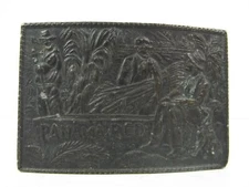 Vtg 70's Belt Buckle PANAMA RED Marijana Cannabis PR MJ Pot Weed