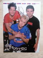 Die Ärzte Autogramme signed A4 Magazinbild