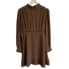 ASTR the Label Kirsten A-Line Dress, Olive Brown, Size M