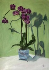 Original oil painting "Orhid" by Piret Randam