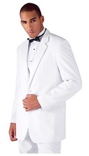 Men's Two Button Stylish Tuxedo T702 White