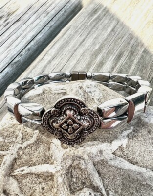 Silver Magnetic Hematite Therapy Bracelet Anklet Row Slider