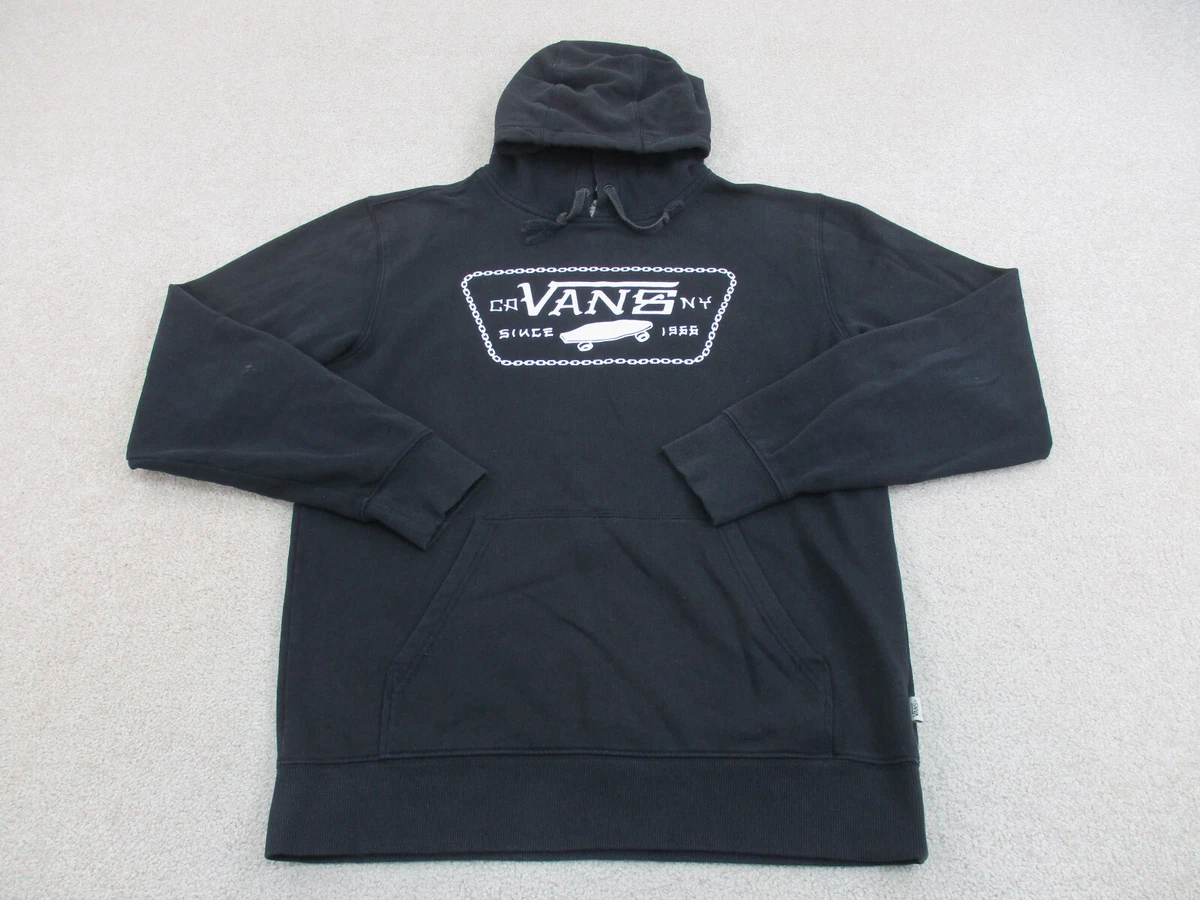 Vans Sweater Adult Small Black White Skater Hoodie Sweatshirt |