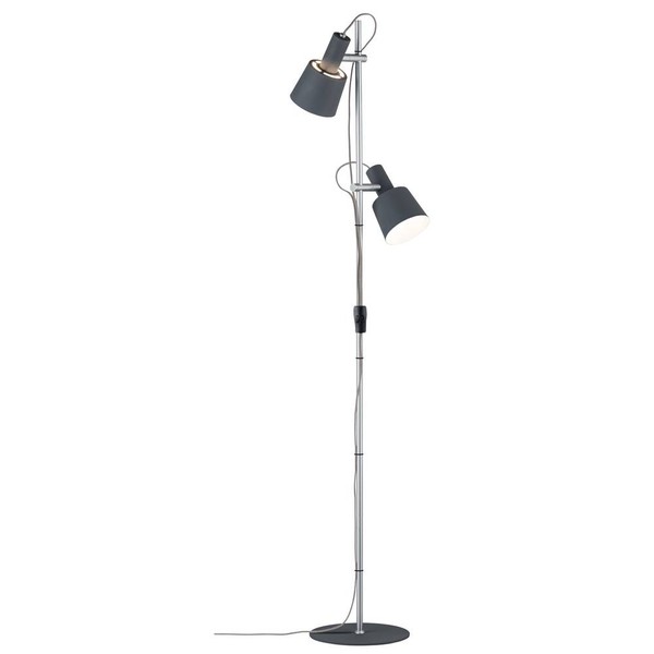 Paulmann Neordic Haldar 79690 Stehlampe Led E14 40 W Dunkelgrau, Chrom (Matt)-image
