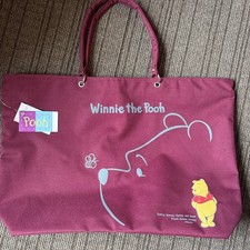 Vintage Disney Winnie the Pooh large purple Tote Bag