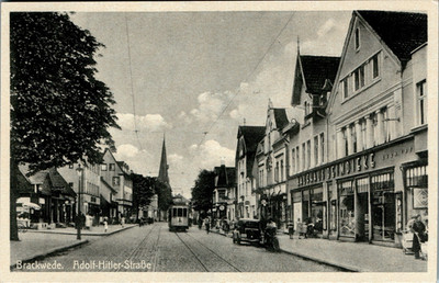 AK GRUSS AUS BIELEFELD BRACKWEDE ADOL HILER STRASSE UM 1940 NORDRHEIN WESTFALEN