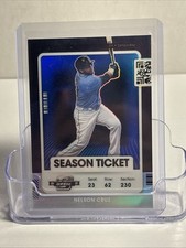 2021 Panini Contenders - Season Ticket Nelson Cruz #65 Optic Blue Prizm /99