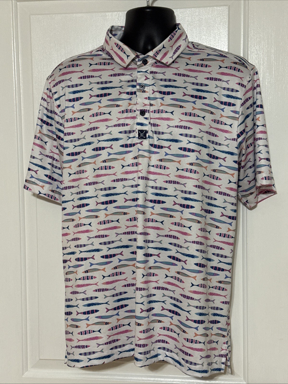 Con.struct Fish Pattern Golf Quick Dry Performanc… - image 1