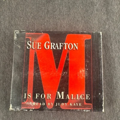 Sue Grafton M is for Malice Audiobook CD Judy Kaye Kinsey Millhone Mystery 4 CDs - Image 1 of 4