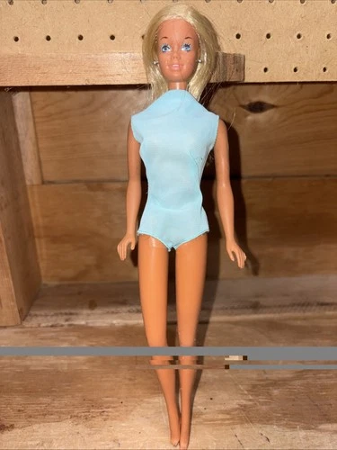 Vintage Mattel 1970s Sun Set Malibu Barbie Original Swimming Suit Korea