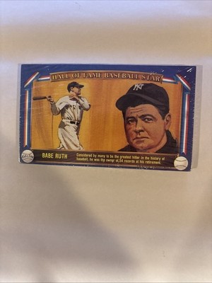 1982 Davco Hall of Fame Baseball Star 25-Card Sets (Sealed) Ruth & Musial 4x7