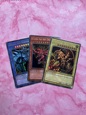 Yugioh: Ägyptischer Gott Karten - Set Ultra Rares - LC01-DE001-3 Slifer Obelisk Ra