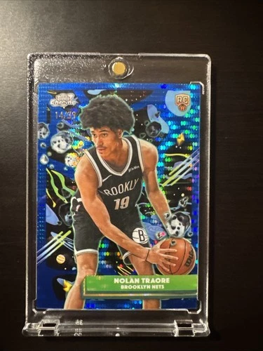 Topps 2025-26 Cosmic Chrome Nolan Traore RC #187 Blue Moon Refractor /99 Nets