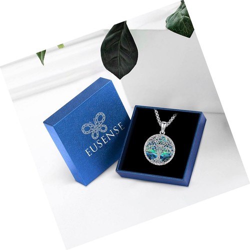 Lebensbaum Halskette für Damen Herren Sterling Silber 925 Baumurne Medaillon - Bild 4 von 8