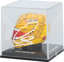 Lewis Hamilton Scuderia Ferrari Autographed F1 Yellow 25 Champs Mini Helmet