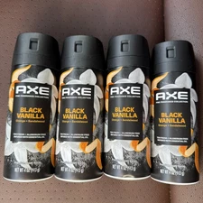 AXE Fine Fragrance Premium Deodorant Body Spray For Men Black Vanilla 4oz (4 Pk)