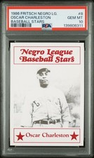1986 FRITSCH NEGRO LEAGUE BASEBALL STARS #8 OSCAR CHARLESTON PSA 10 GEM MINT