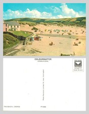 Postcard - Croyde Beach Devon Sand Dunes Coastal Scene UNPOSTED