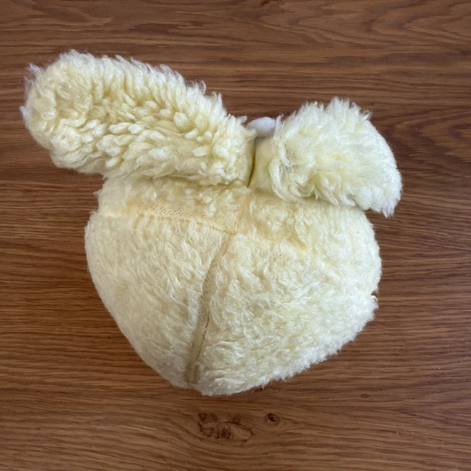 ANCIEN DOUDOU BALLE LAPIN JAUNE BLEU ROSE VICHY PLAYSKOOL - Photo 2/4