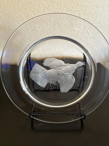 Steuben Crystal “Quail” Audubon Collection Quail Etched And Signed