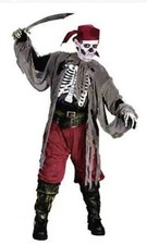 Child Medium 8-10 Buccaneer Bones Skeleton Pirate Costume