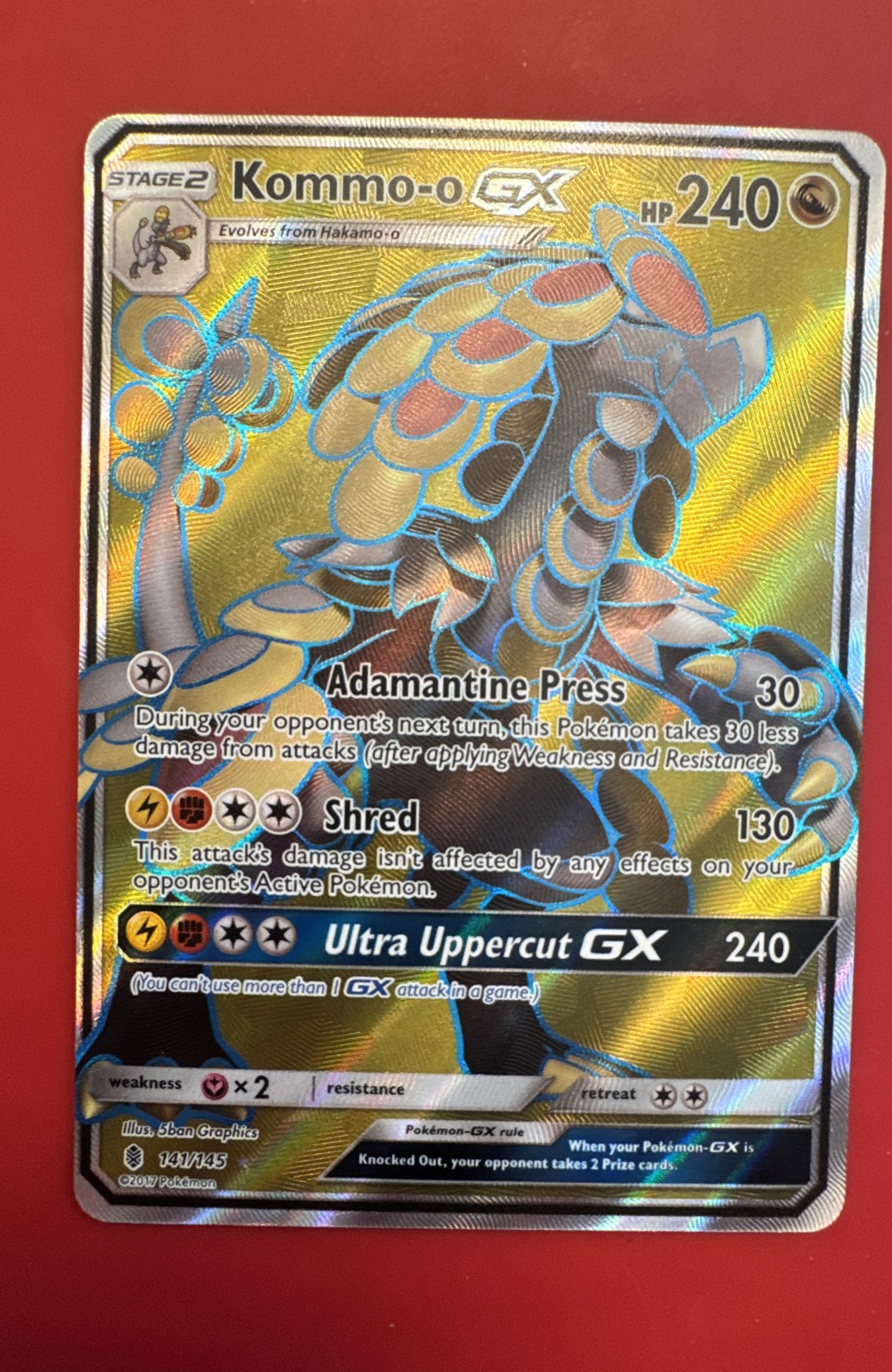 Kommo-o GX (Full Art) 141/145 Sm-Guardians Rising Holo