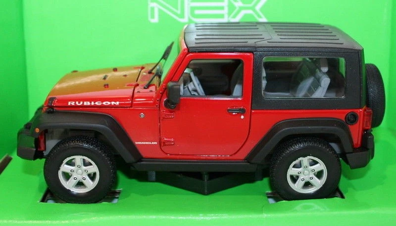 Welly NEX 1/24 Scale 22489W - 2007 Jeep Wrangler - Red - Hard Top - Image 2 of 4