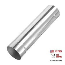 Straight Pipe Tube T304 Stainless Steel Car Tubing Piping 18inch 4.5" OD