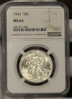 1934-P Walking Liberty Half Dollar 50C NGC MS64 Gem Brilliant Silver US Coin BM1