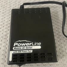 POWERLINE 200W Continuous DC To AC Inverter w/ Dual Outlets & USB, #0900-73