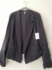 Frenchi Nordstrom Lightweight Black Cropped Blazer Size Small