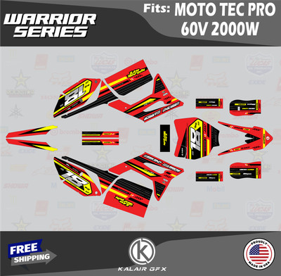 Graphics Kit for MotoTec Pro 60v (All Years) Warrior Series - RED