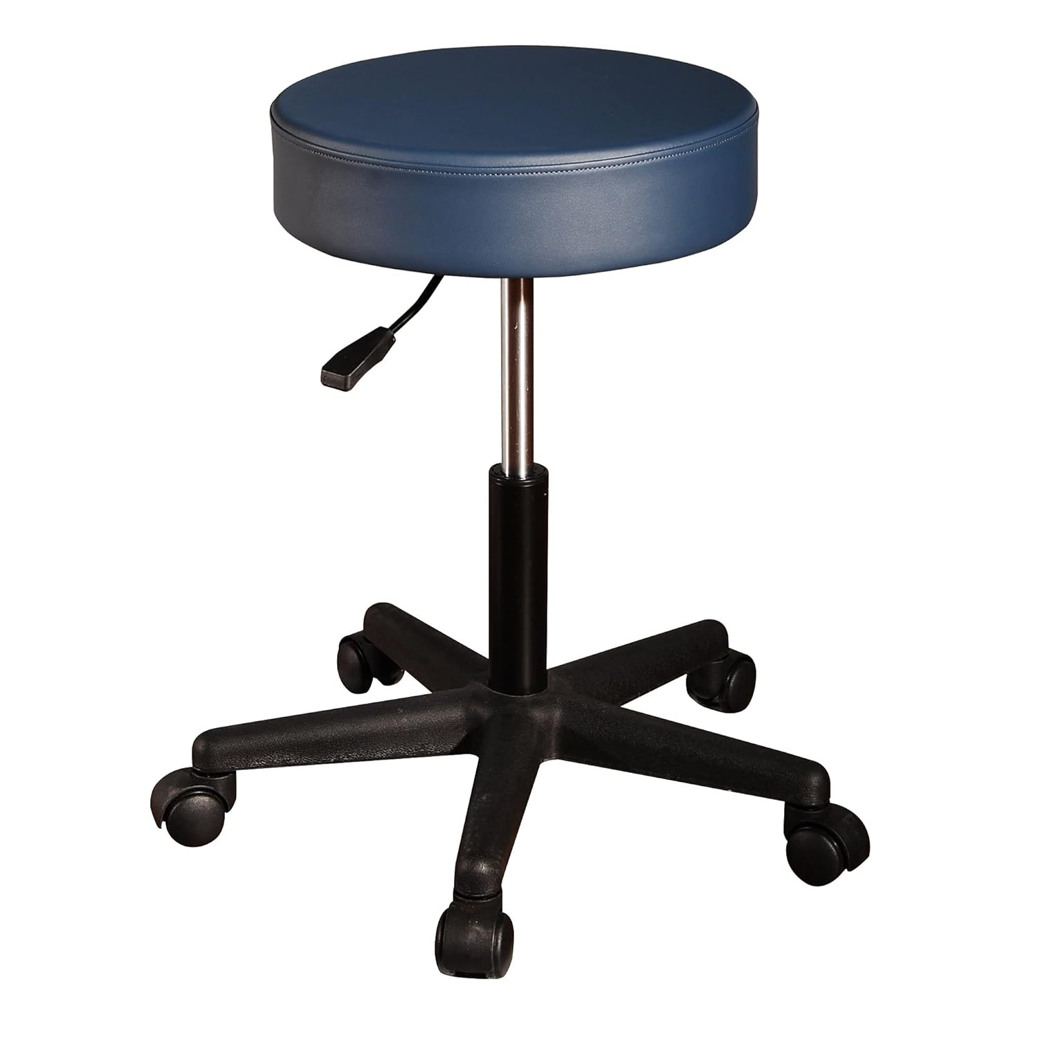 Pneumatic Swivel/Rolling Massage Stool Royal Blue