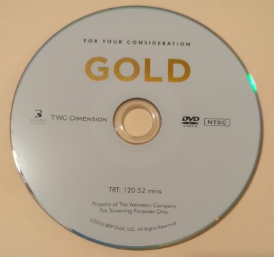 GOLD For Your Consideration FYC DVD Award Promo Screener 2016 MATTHEW MCCONA GD+