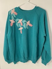 Vintage 80s Hanes Creative Friends Embroidered Crewneck Size XL Made In USA