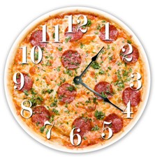 RELOJ PIZZA PEPPERONI QUESO 12" - Reloj de pared grande 12 pulgadas - 2020 - 12 pulgadas