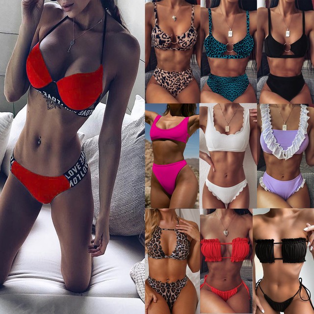 adidas red triangle bikini