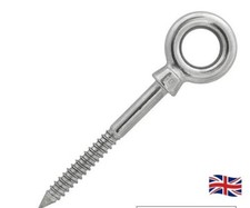 Eye Bolt Stainless Steel 316 Wood Screw Lag Threaded 5mm  10mm UK STOCK