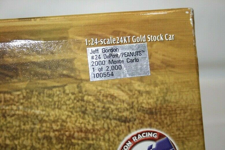1/24 CHEVROLET JEFF GORDON 2000 PEANUTS 24K GOLD PLATED NASCAR ACTION LTD. ED. - Immagine 2 di 3