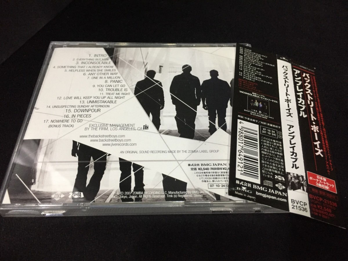 Backstreet Boys Unbreakable Japan Edition Bonus Track OBI CD (BMG