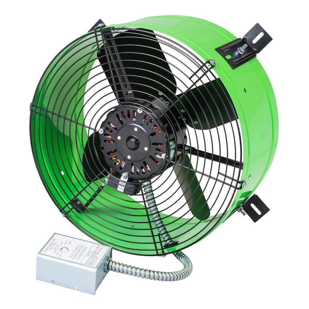 Premium 1,650 CFM Green Electric Gable Mount Power Attic Fan | eBay