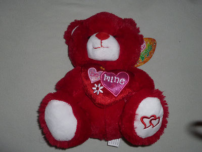 NEW W TAG RED BE MINE VALENTINES BEAR PLUSH TOY SUGAR LOAF NWT KELLYTOY HEARTS  
