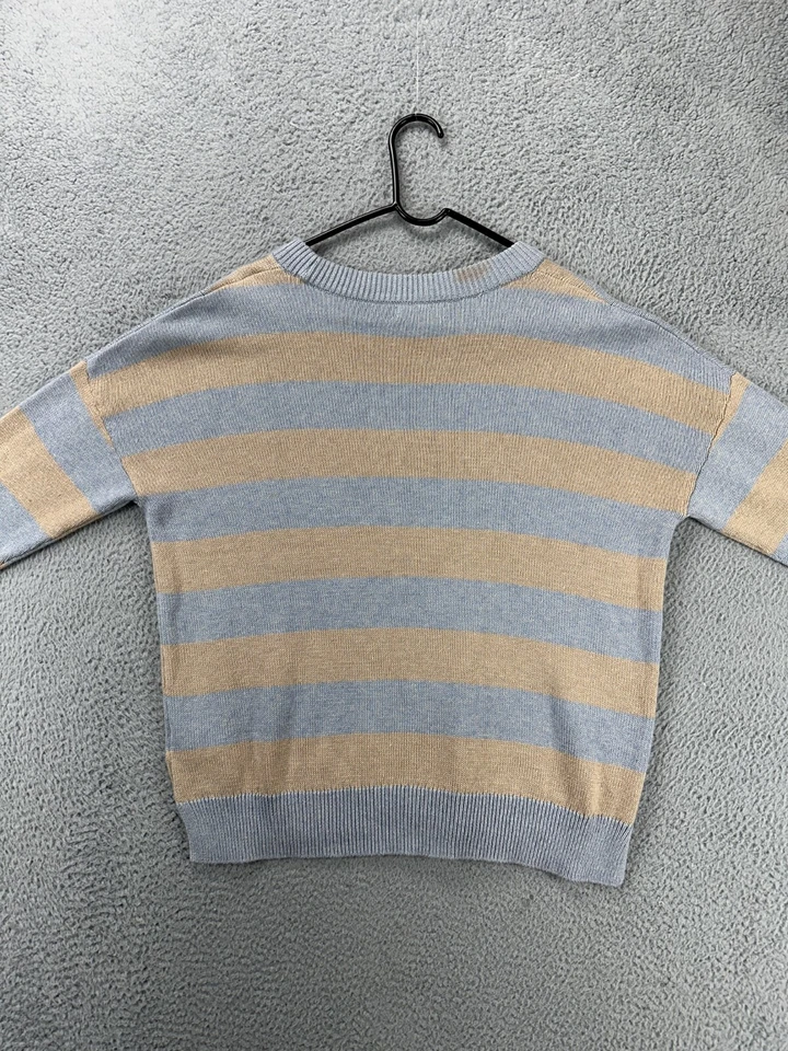 Suéter Vineyard Vines Adulto Medio Gris Tostado Toldo Rayas Sudadera Tejida Para Hombres Foto 3 de 4