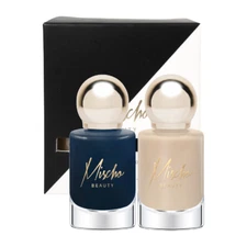 2x Mischo Luxe Lacquer Nail Polish Glossy Duo In Serving Beauty & Rendezvous New