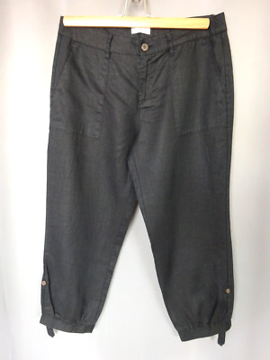 Kurze Hose Reversbeine verstellbar 100% LEINEN CACHE CACHE. M FR40 US8 UK12 EU38