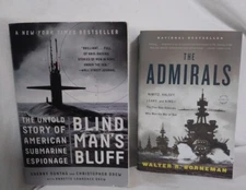 WW2 History Book Lot of 2- Blind Man's Bluff / The Admirals Ppb - Subs and Ships