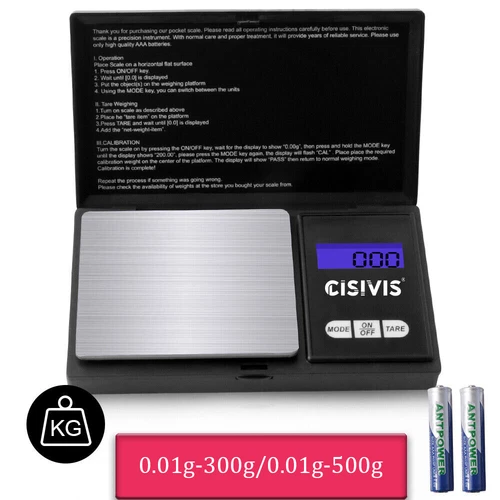 Neu Digitale Feinwaage Präzisionswaage 0,01g-300g/500g Taschenwaage Goldwaage DE - Bild 1 von 17