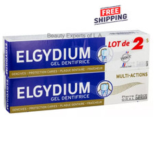 2 PACK Elgydium Multi-Actions Toothpaste Gel 75ml Exp 10/2028