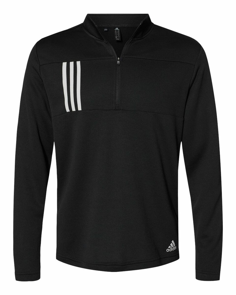 Adidas 3-Stripes Double Knit Quarter-Zip Pullover A482 S-4XL Adidas 3-Stripes Double Knit Quarter-Zip Pullover A482 S-4XL